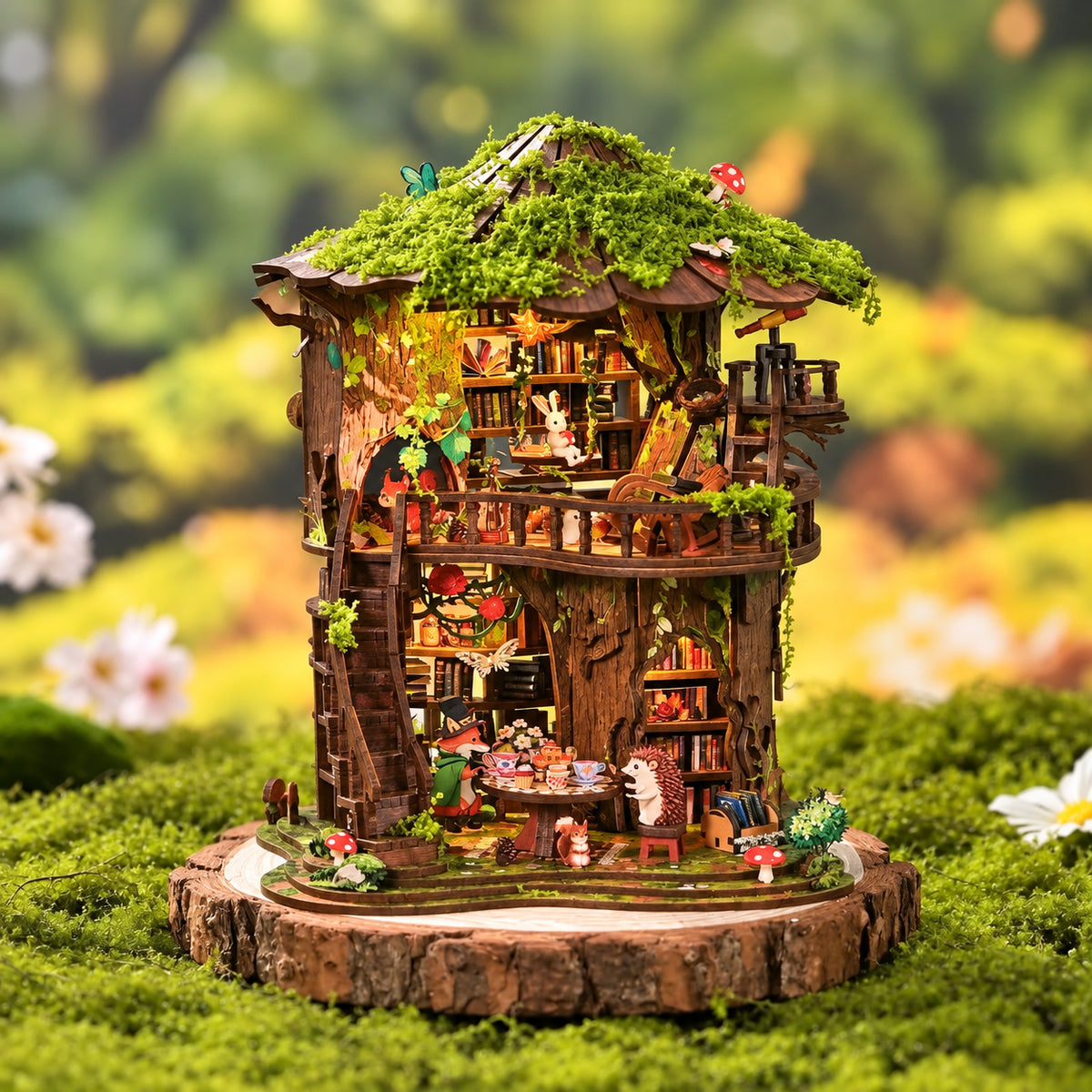Kit de mini maison DIY Club de lecture Le Thé de la Forêt l Kit miniature DIY