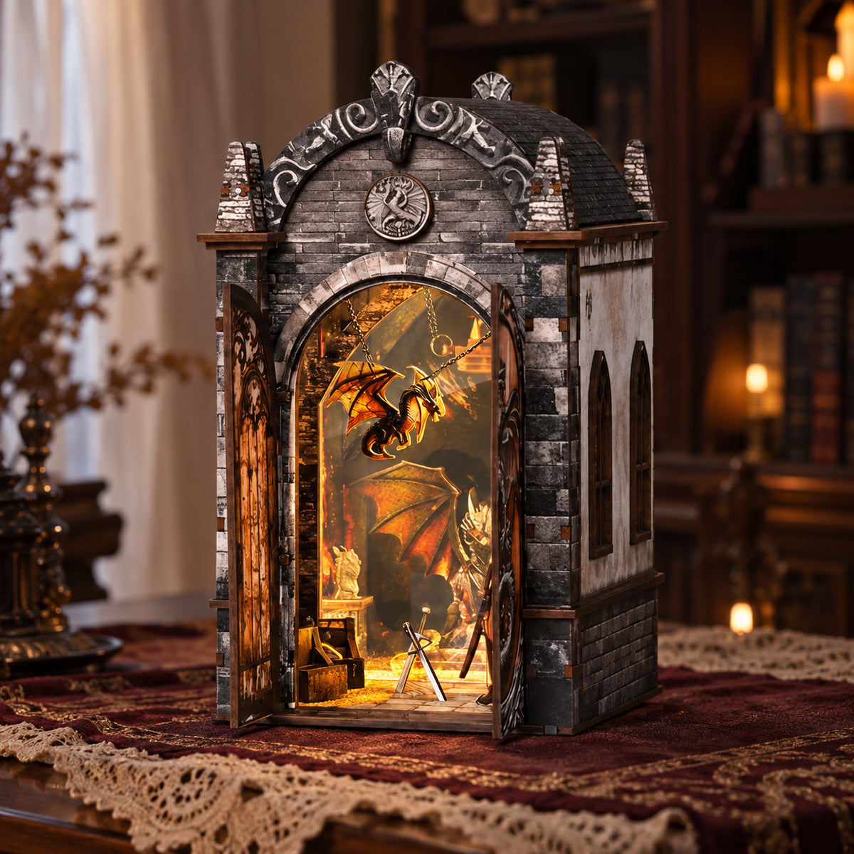 Dragon's Treasure Labyrinth DIY Book Nook Kit