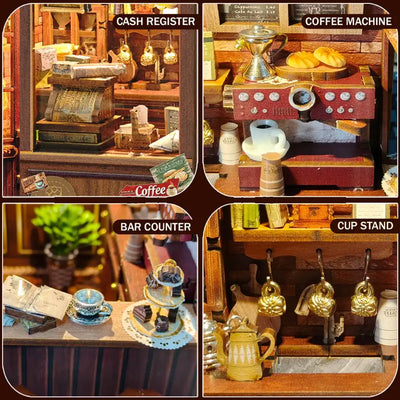 Morning Mist Café DIY Book Nook Kit - ROCOXIA