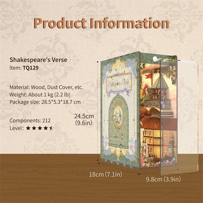 Shakespeare’s Verse DIY Book Nook Kit - ROCOXIA