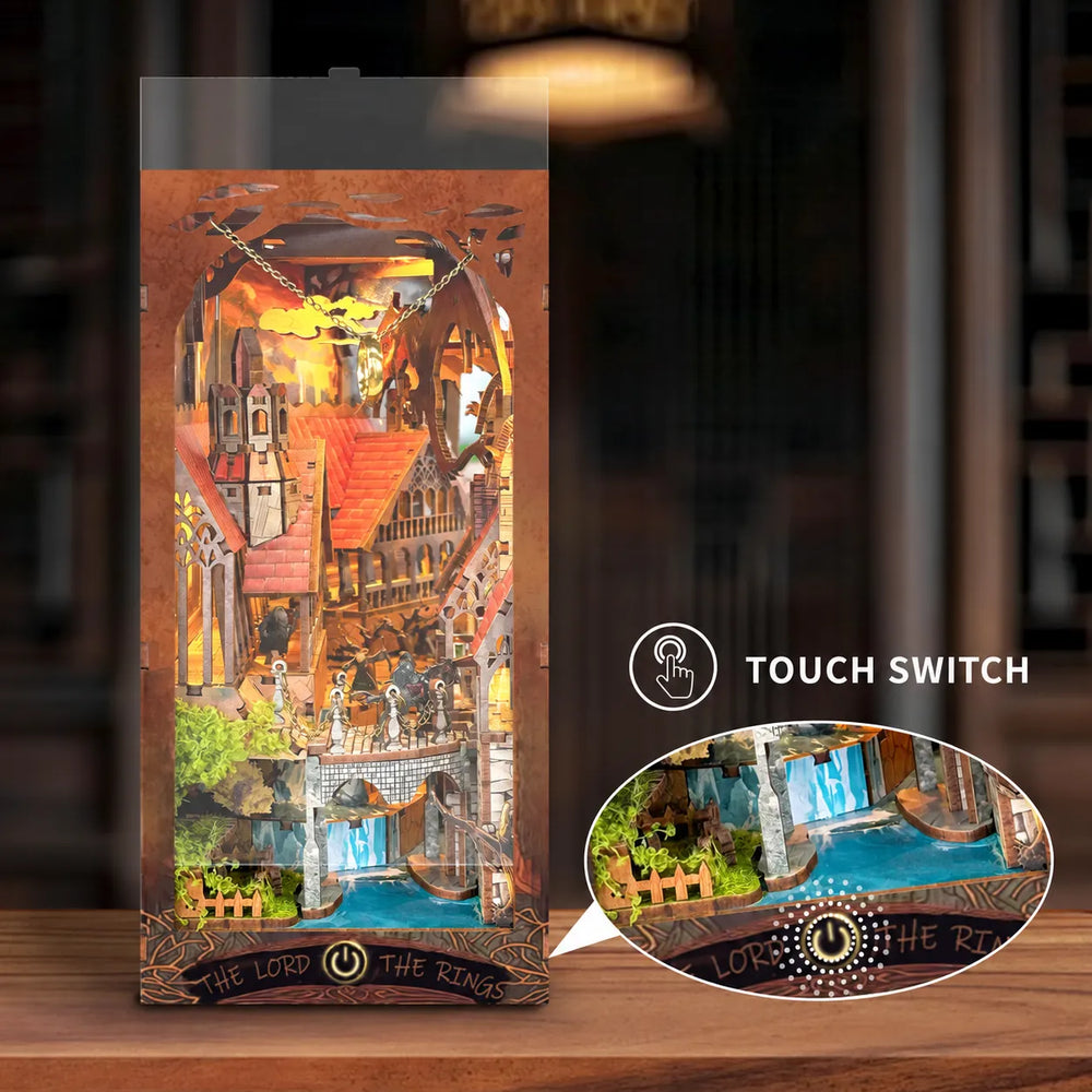 Touch-Activated Warm Lighting — Spirit Valley of the Magic Ring DIY Book Nook Kit