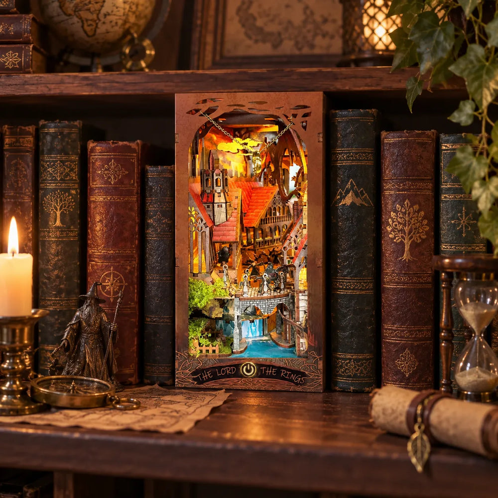 Epic Fantasy Valley Scene — Spirit Valley of the Magic Ring DIY Book Nook Kit