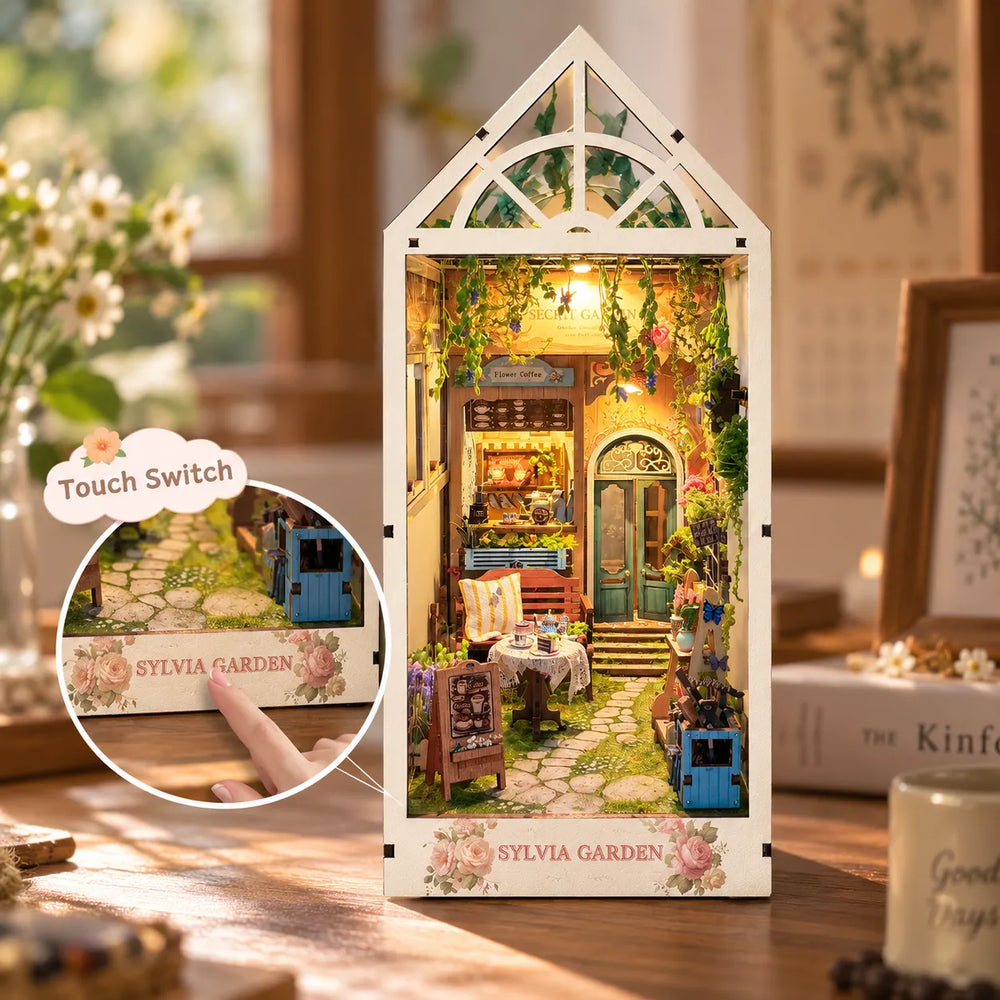 Touch-Activated Warm Lighting — Sylvia Garden DIY Book Nook Kit