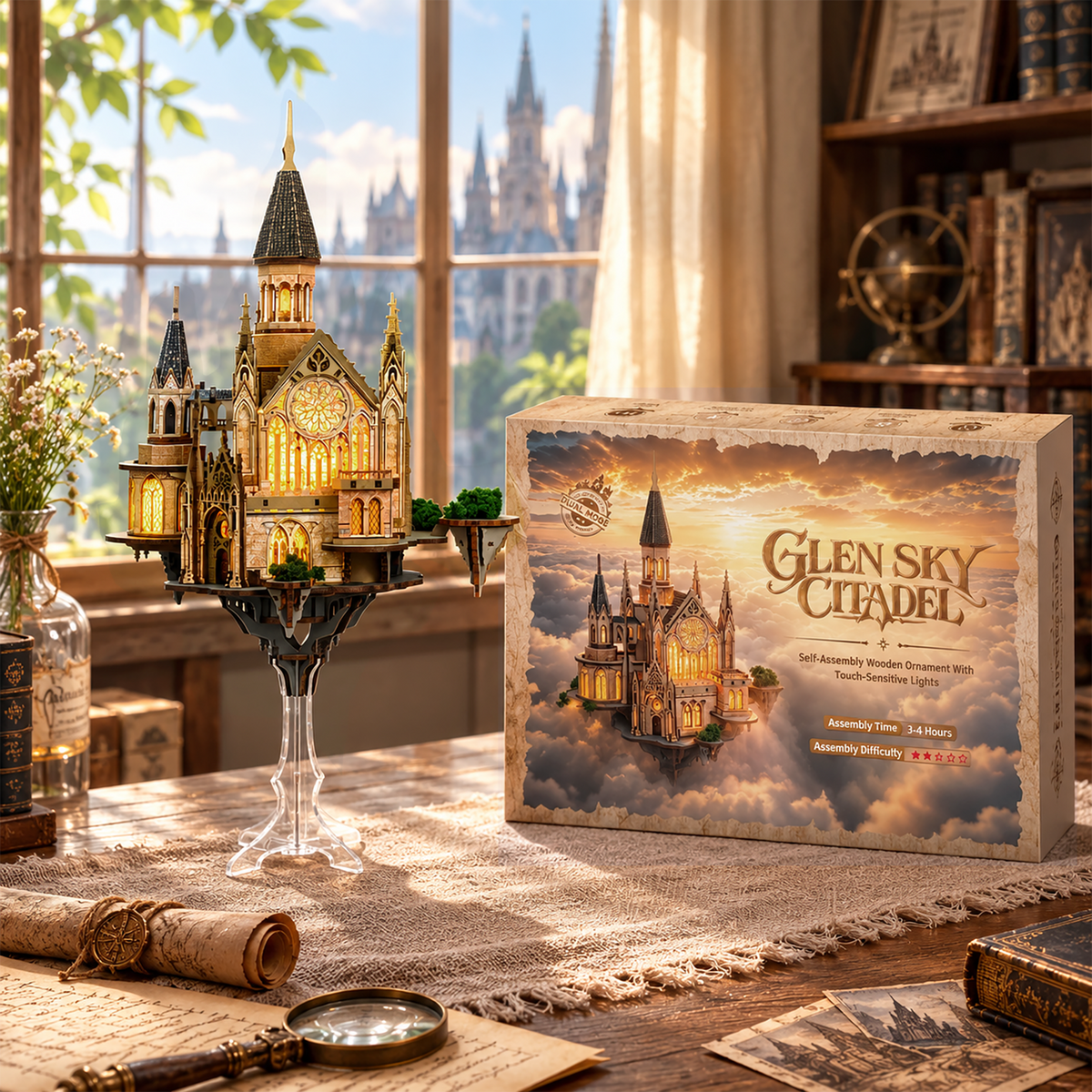 Glen Sky Citadel DIY Miniature House Kit - ROCOXIA