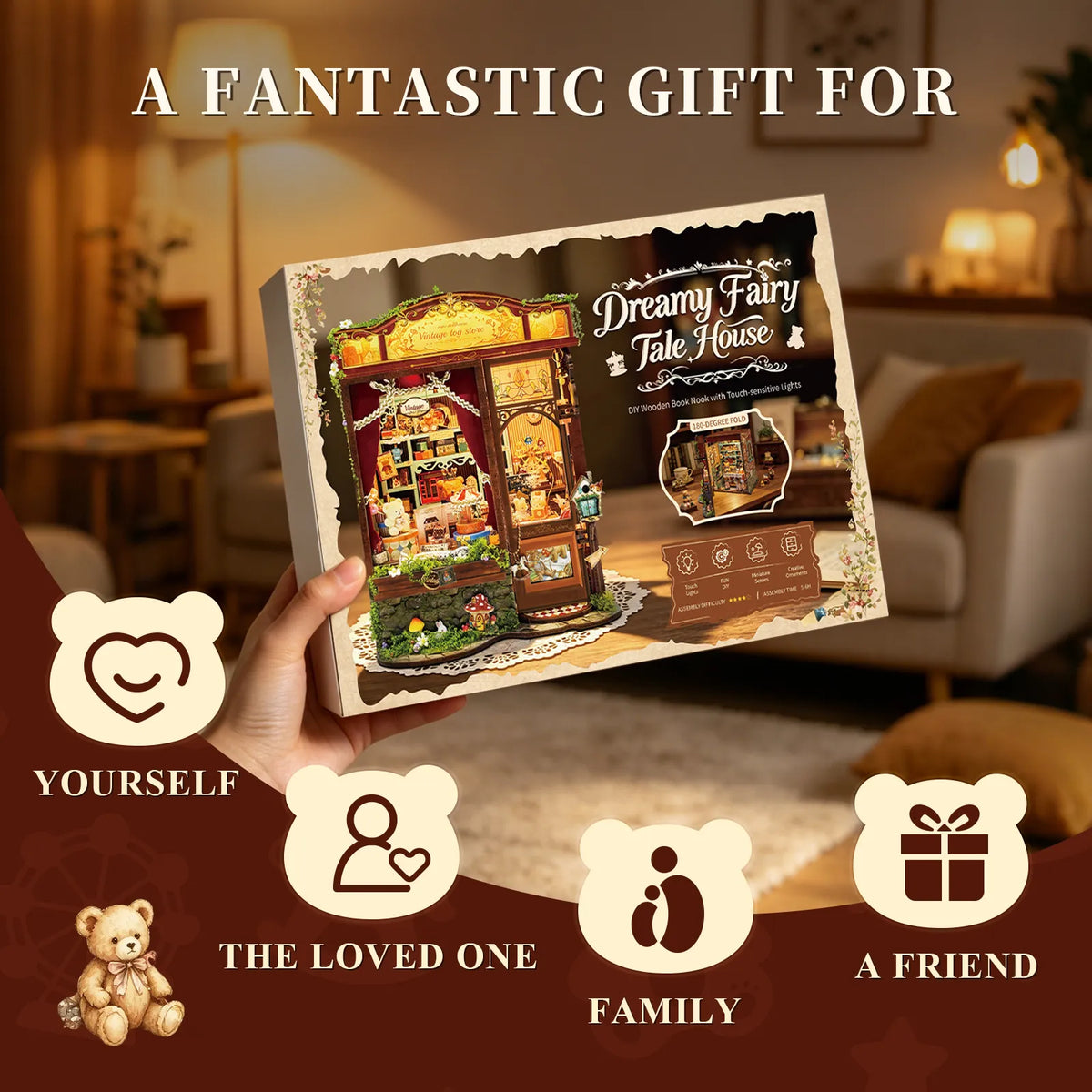 Dreamy Fairy Tale House DIY Miniature Kit - ROCOXIA