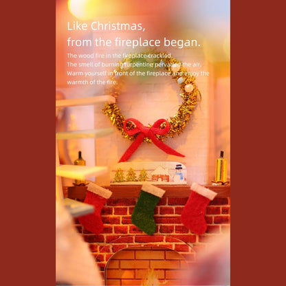 Christmas Snowy Night DIY Miniature Dollhouse Kit - ROCOXIA