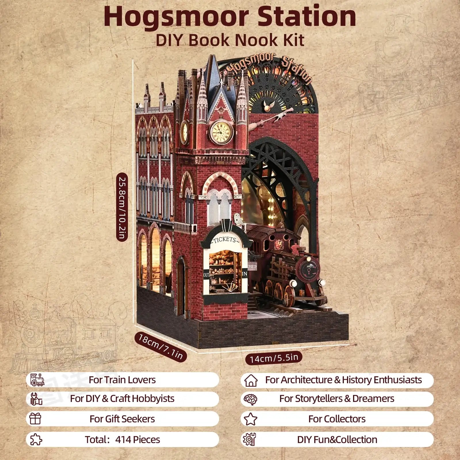 Hogsmoor Station DIY Book Nook Kit - ROCOXIA