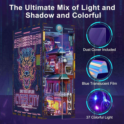 Rocoxia Cyber City DIY Book Nook Kit - Rocoxia