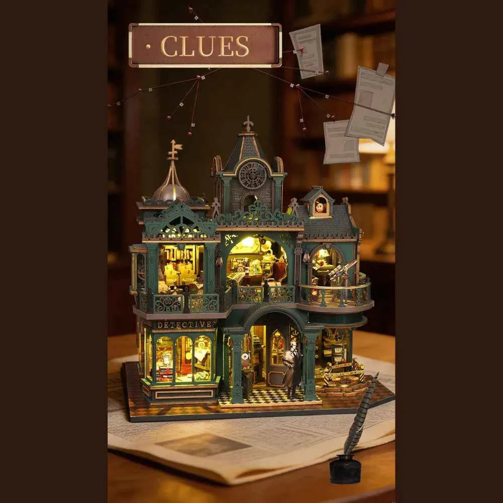 Green Detective Agency DIY Mini House Kit l DIY Miniature Kit - ROCOXIA