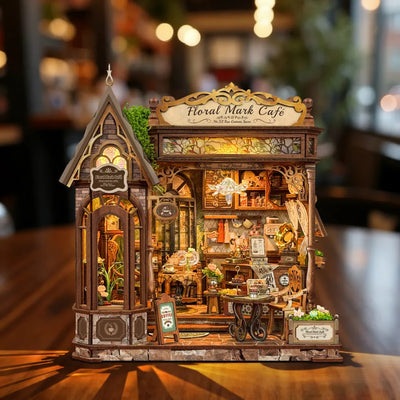 Floral Mark Café DIY Book Nook Kit - ROCOXIA