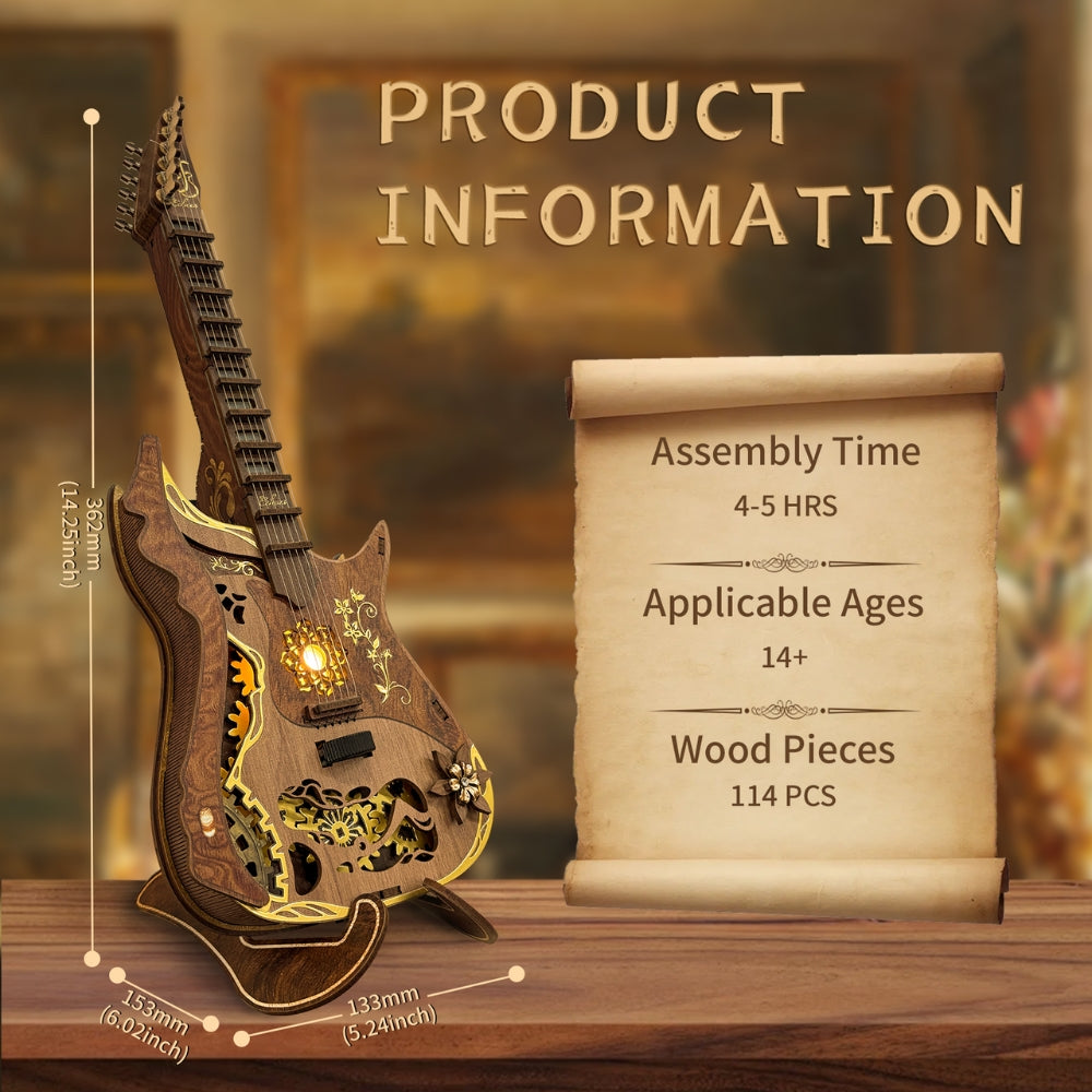 Melodious Guitar Self-Assembly Wooden Guitar Kits - ROCOXIA