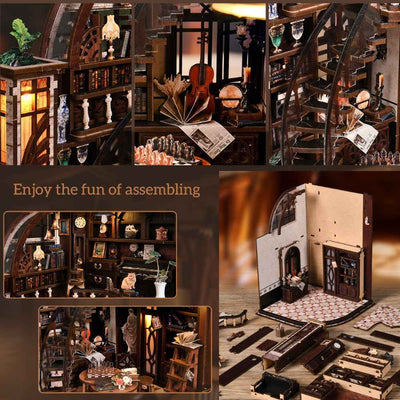 Bacchus Bookstore DIY Mini House Kit l DIY Miniature Kit - ROCOXIA