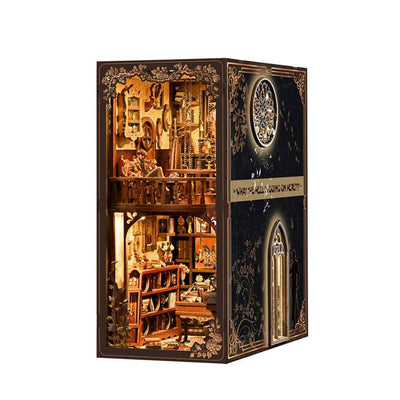 Dark Box Mystery Case against a white background with ornate dark side panels.