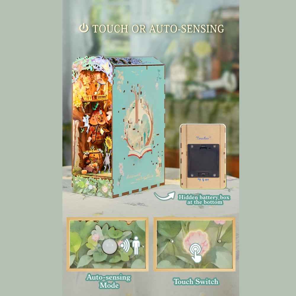 Dorothy's Journey rear battery compartment and touch or automatic-sensing lighting controls.