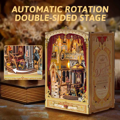 Dreamland Theater with an inset showing its rotating double-sided stage.