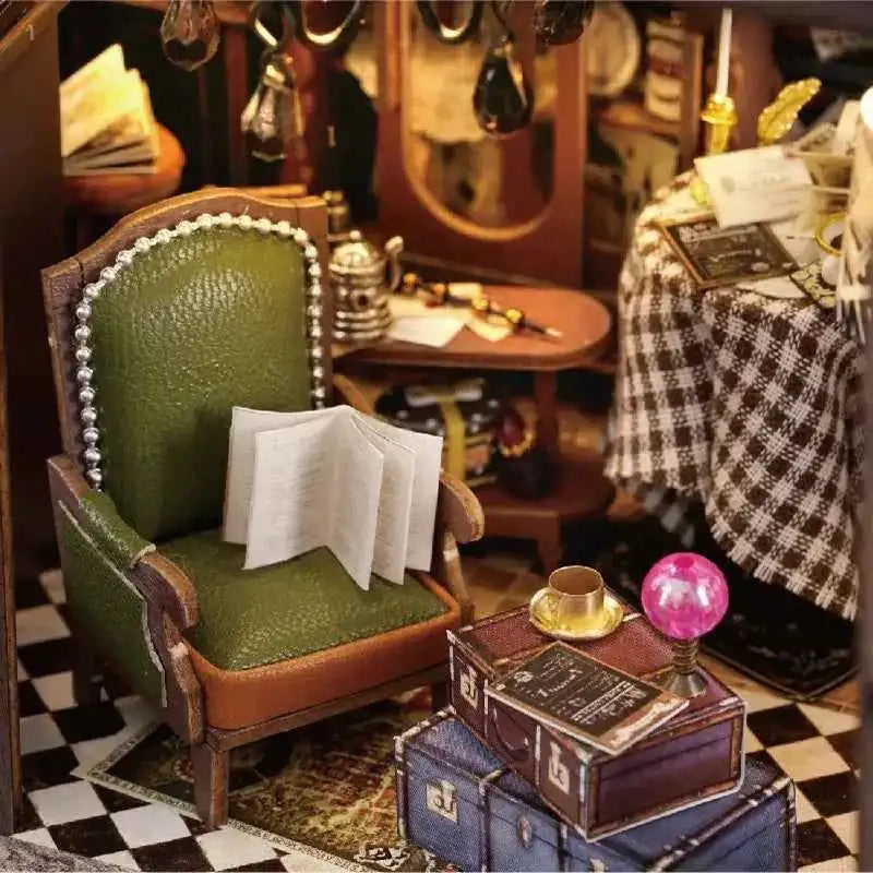 Vintage Coffee Shop DIY Miniature Kit - ROCOXIA