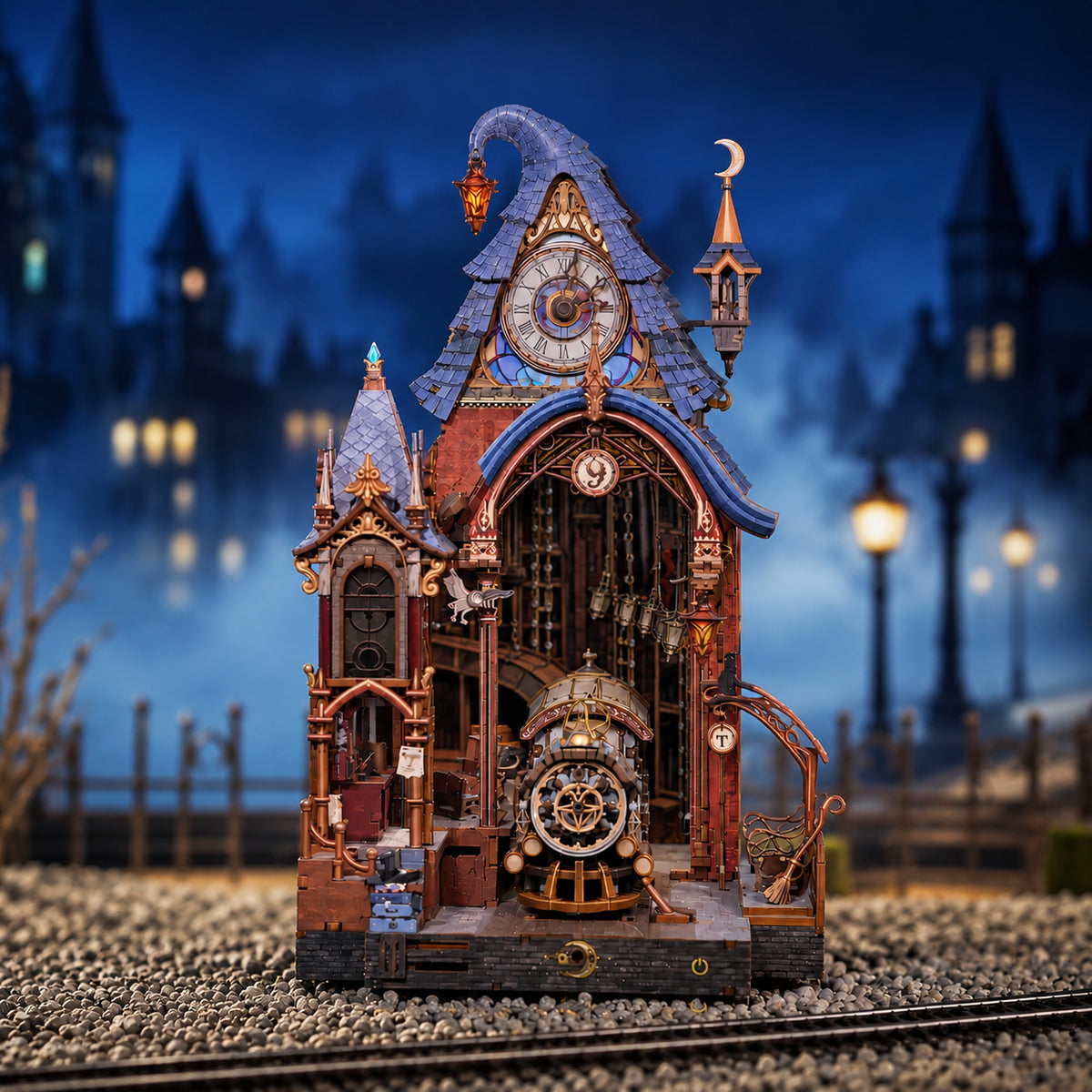 Kit de Diorama de Bibliothèque Enchantée DIY