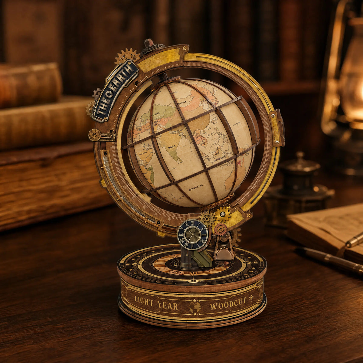 Star Trail Globe DIY 3D Wooden Model