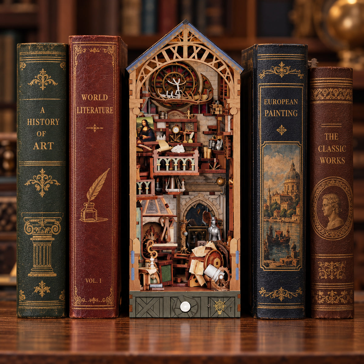 Leonardo da Vinci DIY Book Nook Kit