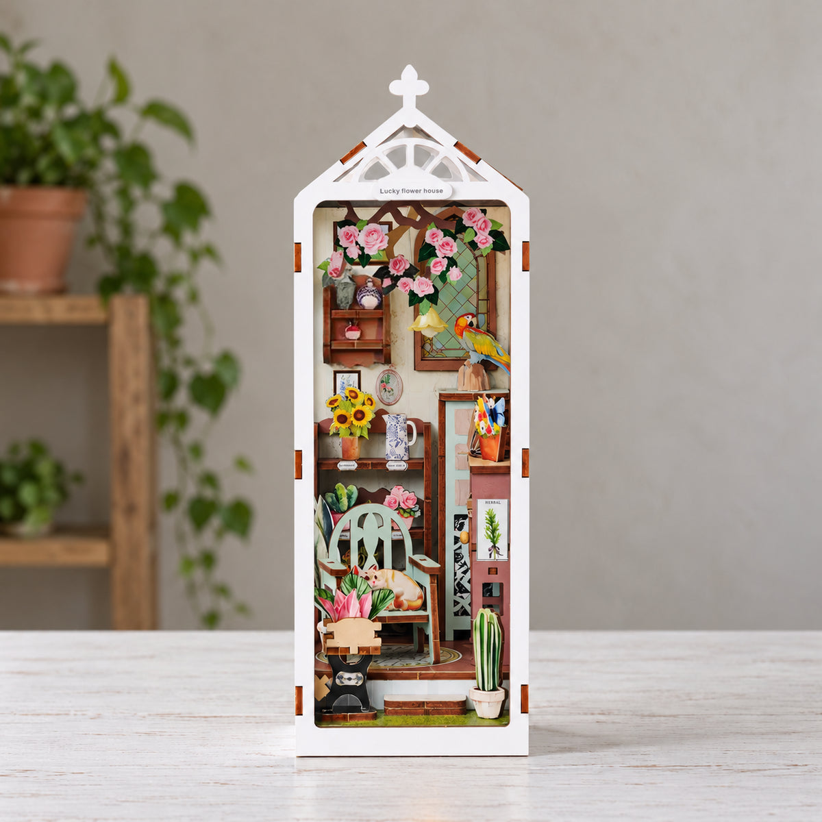 Romantischer Garten DIY-Bücherregal-Einsatz-Kit