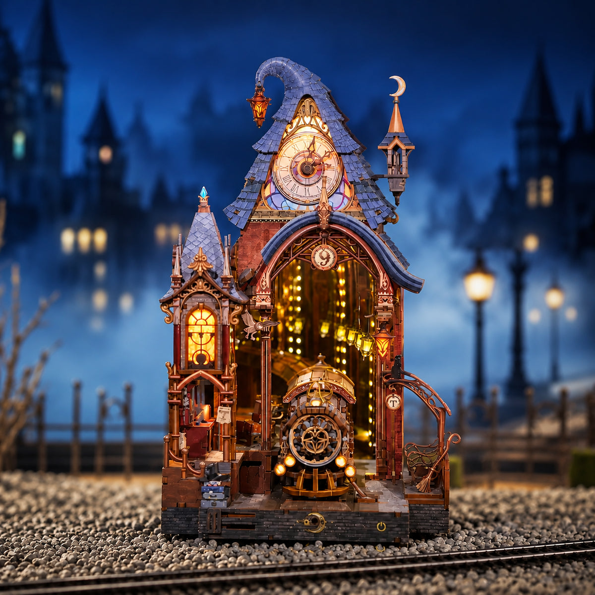 Kit de Diorama de Bibliothèque Enchantée DIY
