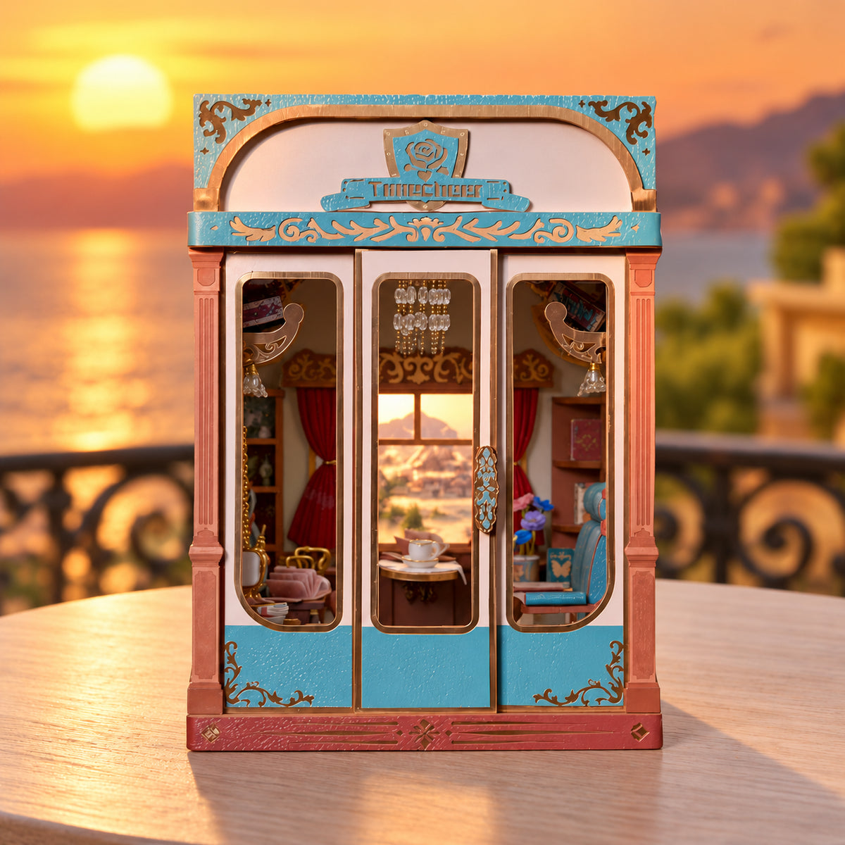 Train Cabin Series – European Travels Motion Scene DIY Book Nook Kit