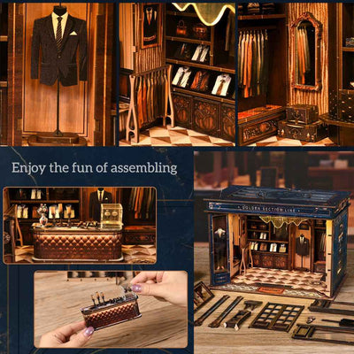 Golden Section Line DIY Mini House Kit l DIY Miniature Kit - ROCOXIA