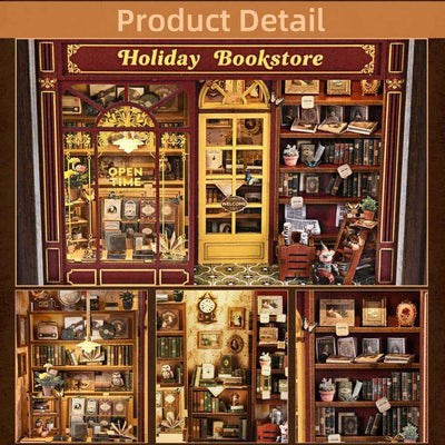 Holiday Bookstore DIY Book Nook Kit - ROCOXIA