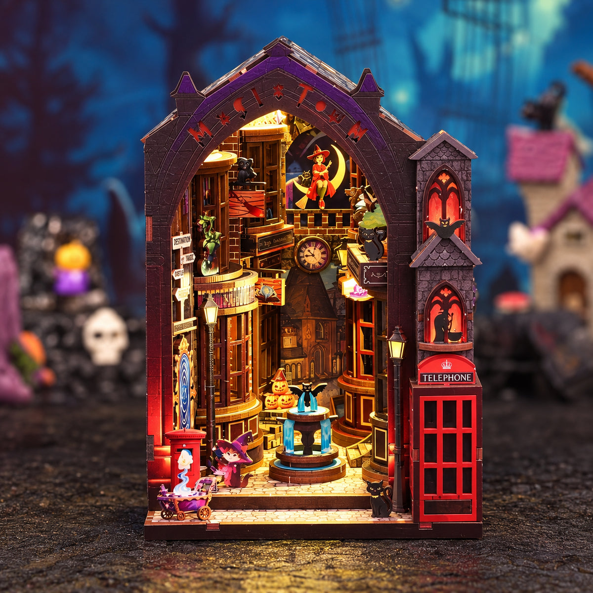 Kit de Diorama Bibliothèque Ruelle Magique