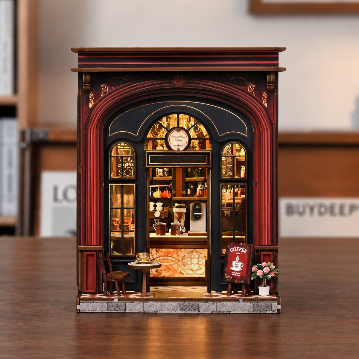 Kit de diorama "Coin de lecture" café Warmglow