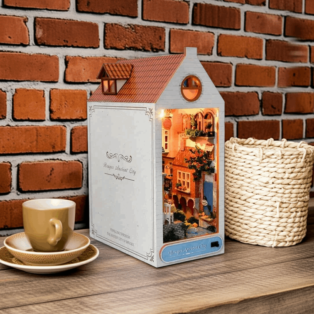 Bruges Ancient City DIY Book Nook Kit - Transport Yourself to Medieval Charm - ROCOXIA