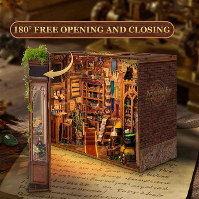 Magic Potion Workshop storefront opened flat to reveal the miniature laboratory interior.
