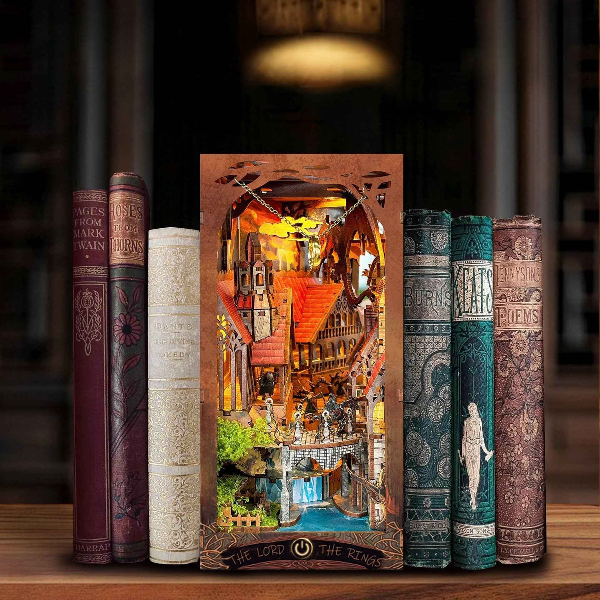 Spirit Valley of the Magic Ring book nook between books, showing a tall fantasy castle scene.
