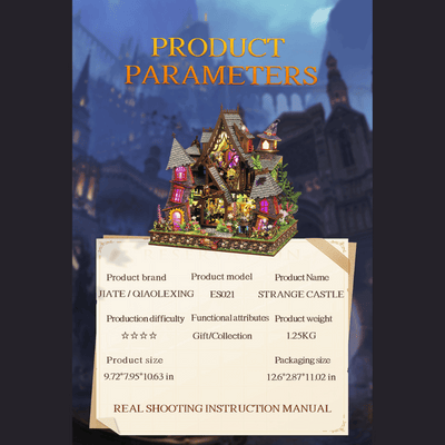 Strange Castle DIY Mini House Kit l DIY Miniature Kit - ROCOXIA