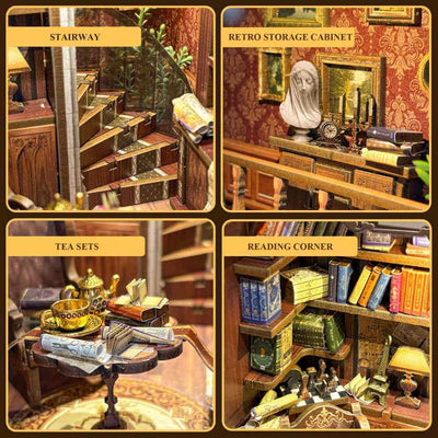 Timeworn Library DIY Book Nook Kit - ROCOXIA