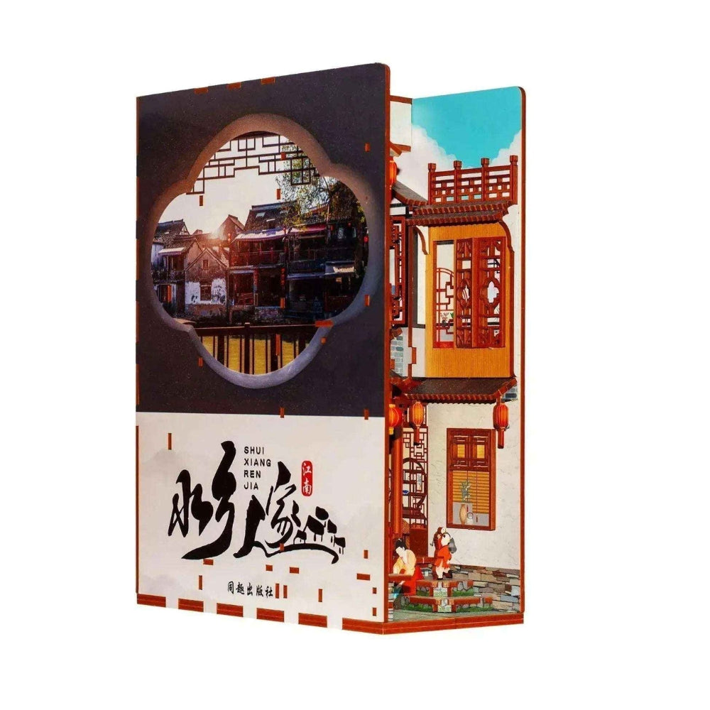 Ancient Watertown DIY Book Nook Kit for Creative Home Decor - ROCOXIA