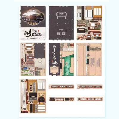 Ancient Watertown DIY Book Nook Kit for Creative Home Decor - ROCOXIA