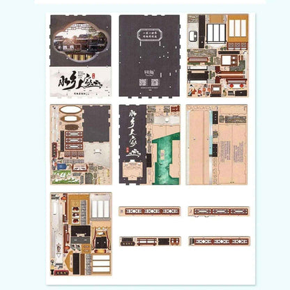 Ancient Watertown DIY Book Nook Kit for Creative Home Decor - ROCOXIA