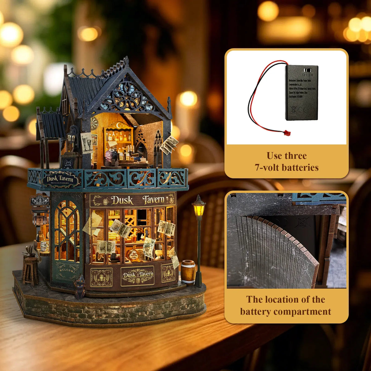 Twilight Tavern DIY Miniature House Kit - ROCOXIA