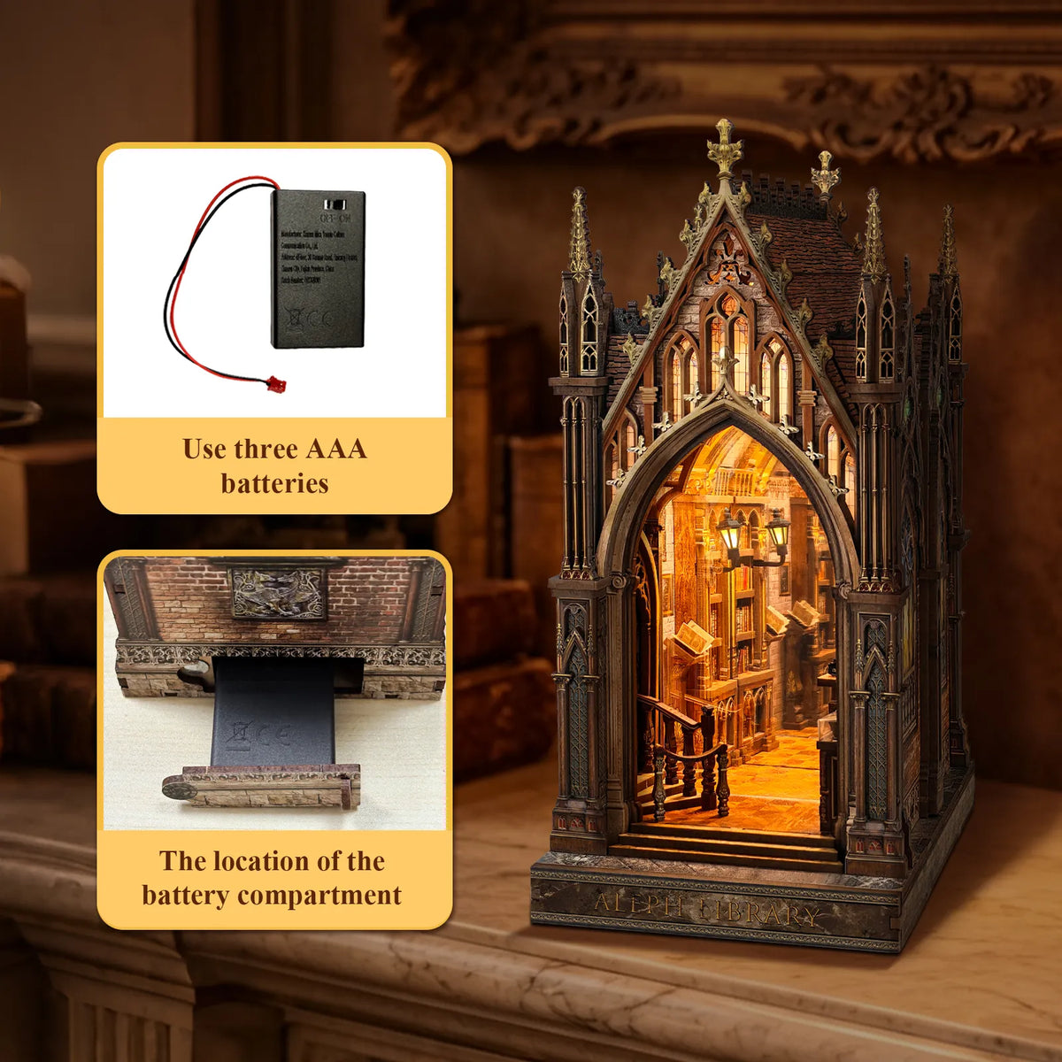 Aleph Library DIY Book Nook Kit - ROCOXIA