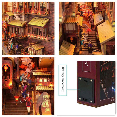 Rocoxia  Night in Chongqing DIY Book Nook Kit - Rocoxia