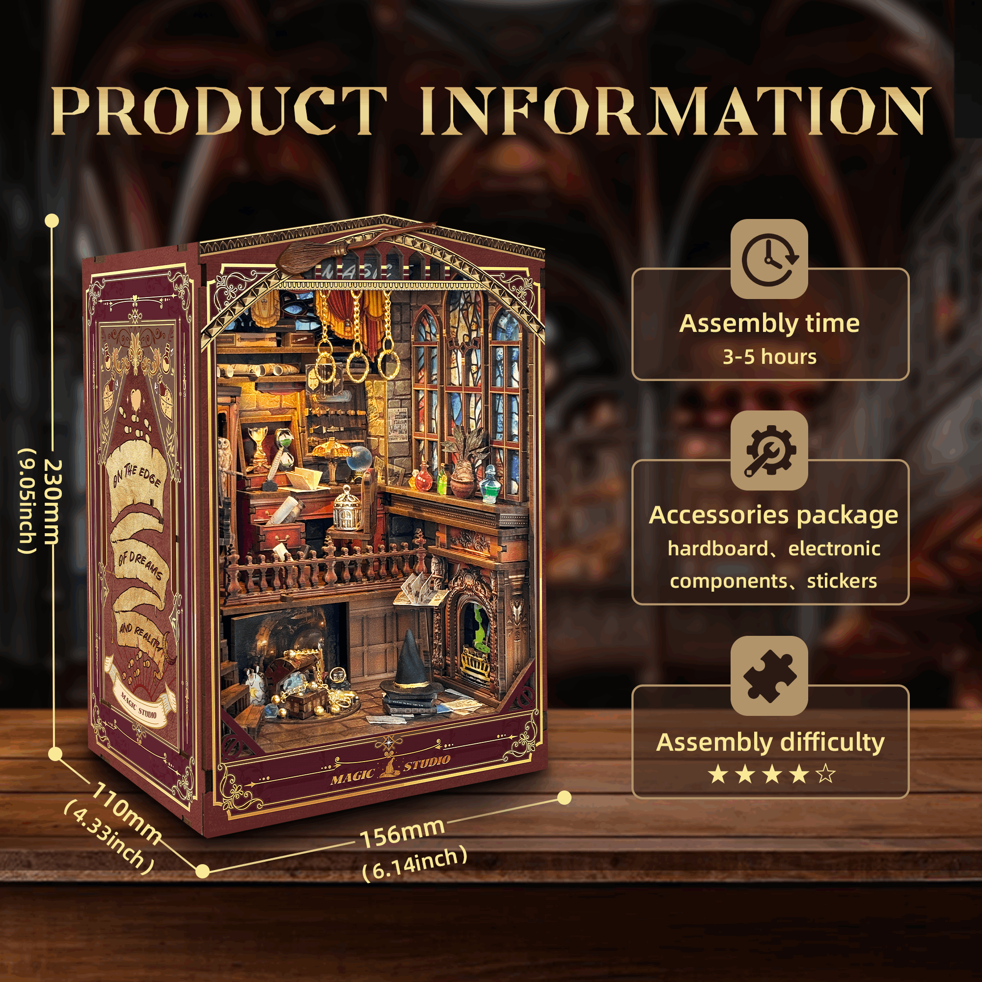 Magic Studio DIY Book Nook Kit - ROCOXIA