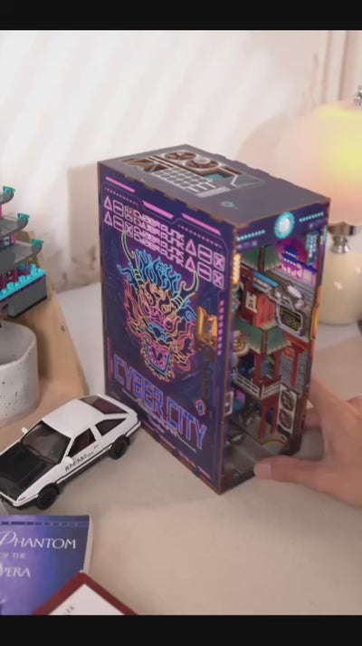 Cyber City DIY Book Nook Kit - Where Neon Dreams Meet Timeless Traditions