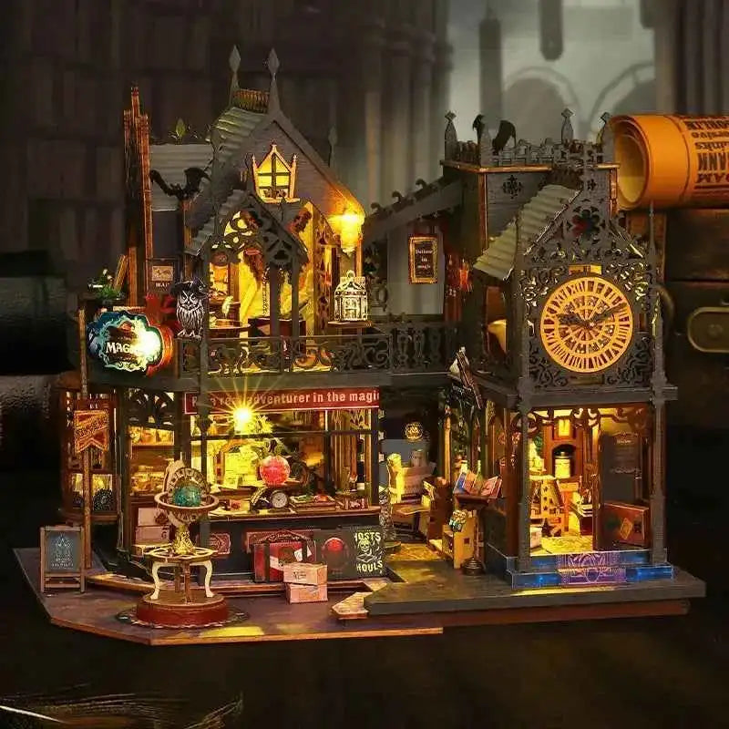 Holo Magic City DIY Miniature Dollhouse Kit - A luminous world awaits. - ROCOXIA