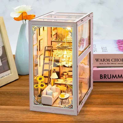 Rocoxia  Pink Loft DIY Book Nook Kit - Rocoxia