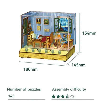 Rocoxia  Van Gogh's Dream DIY Wood Dollhouse Kit - Rocoxia